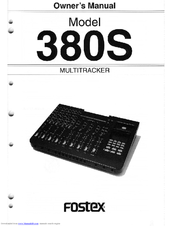 Fostex 380S Owner's Manual