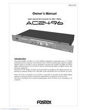 Fostex AC2496 Owner's Manual
