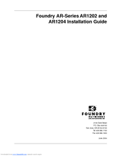 Foundry Networks AR1204 Installation Manual