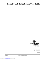Foundry Networks AR1208 User Manual