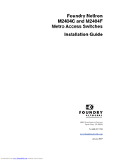 Foundry Networks NetIron M2404C Installation Manual