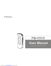 Foxda FM-6603 User Manual