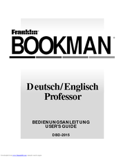 Franklin BOOKMAN DBD-2015 User Manual