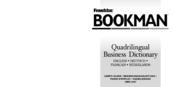 Franklin Business Dictionary Quadrilingual User Manual