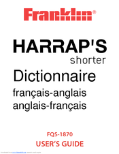 Franklin Dictionnaire FQS-1870 User Manual