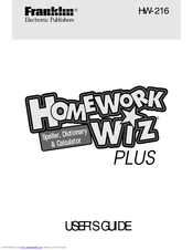 Franklin Homework Wiz Plus HW-216 User Manual