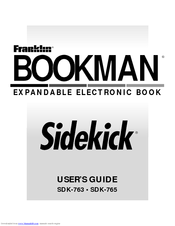 Franklin BOOKMAN Sidekick SDK-765 User Manual