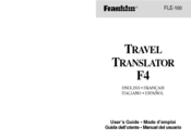 Franklin Travel Translator F4 FLE-100 User Manual