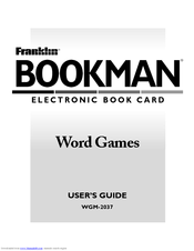 Franklin BOOKMAn WGM-2037 User Manual