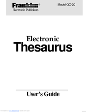 Franklin QC-20 User Manual