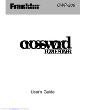 Franklin crossword CWP-206 User Manual