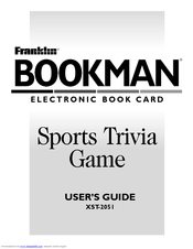 Franklin BOOKMAN XST-2051 User Manual
