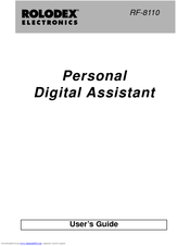 Rolodex Agenda Digital Personal RF-8110 User Manual