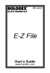 Franklin Rolodex E-Z File RK-8201 User Manual