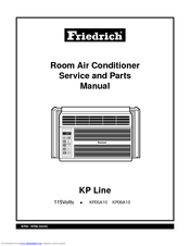 Friedrich KP06A10 Service And Parts Manual