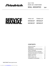 Friedrich M30CF Service Manual