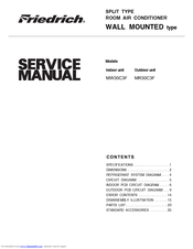Friedrich MW30C3F Service Manual