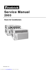 Friedrich racservmn Service Manual