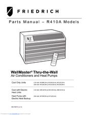 Friedrich WallMaster WS08C10-A Parts Manual