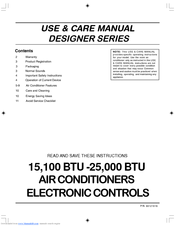 Frigidaire 000 BTU Air-Conditioner Use And Care Manual