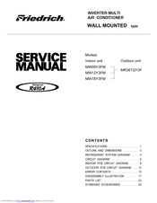 Friedrich MW12Y3FM Service Manual