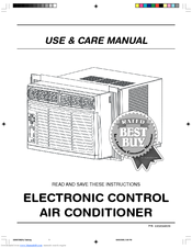 Frigidaire ELECTRONIC CONTROL AIR CONDITIONER Use And Care Manual