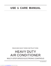 Frigidaire HEAVY DUTY AIR CONDITIONER Use & Care Manual
