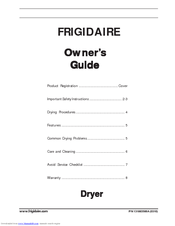 Frigidaire 131883500A Owner's Manual