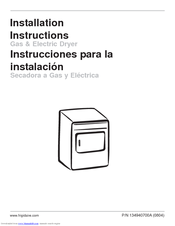 Frigidaire 134940700A Installation Instructions Manual