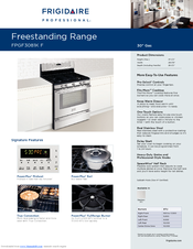 Frigidaire FITS-MORE COOKTOP FPGF3081K F Specifications
