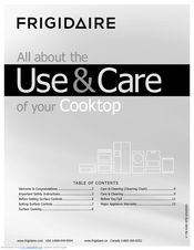 Frigidaire FGEC3665K - Gallery 30 in. Electric Cooktop Use & Care Manual