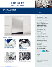 Frigidaire FPHD2491K - Professional Series 24 in. Dishwasher Specifications