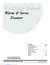 Frigidaire Warm & Serve Drawer Use & Care Manual