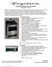 Frigidaire Gallery Professional Series Product Facts