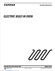 Tappan Electric Built- in oven Owner's Manual