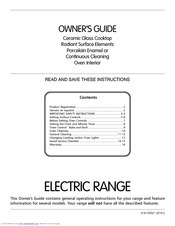 Frigidaire FEF336WHSD Owner's Manual