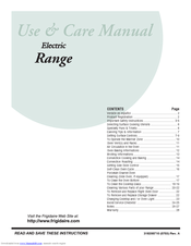 Frigidaire PLEF489CC Use & Care Manual