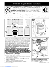 Frigidaire CGEF306TMFC Installation Instructions