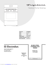 Frigidaire ELECTROLUX FGF348KSB Factory Parts Catalog