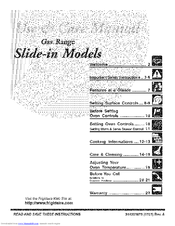 Frigidaire CFGS365EB5 Use And Care Manual