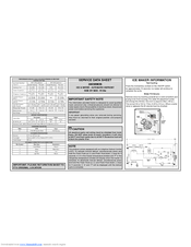 Frigidaire FPHC2399KF Service Data Sheet