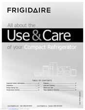 Frigidaire 241607805 Use & Care Manual