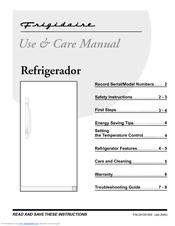 Frigidaire 297081000 Use & Care Manual