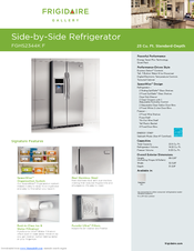 Frigidaire Gallery FGHS2344K F Specification Sheet