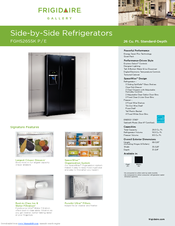 Frigidaire Gallery FGHS2655K P Specification Sheet