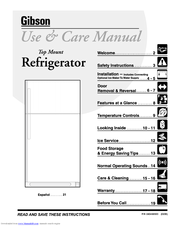 Gibson Frigidaire Use And Care Manual