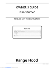 Frigidaire PLHV36W7KC Owner's Manual