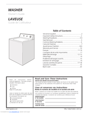 Frigidaire FWS833AS Owner's Manual