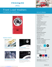 Frigidaire FAFW3577KR - Affinity Front Load Washer Specification Sheet