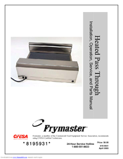 Frymaster Heated Pass Through none Installating And Operation Manual